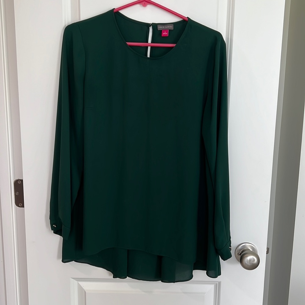 Green long sleeve blouse